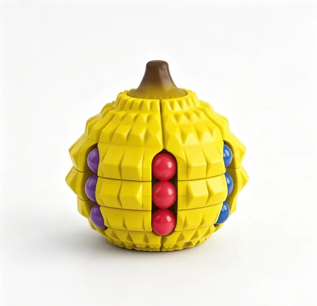 Durian Magic Bean Fruit Cube squeeze-format Finger Spinner image 2