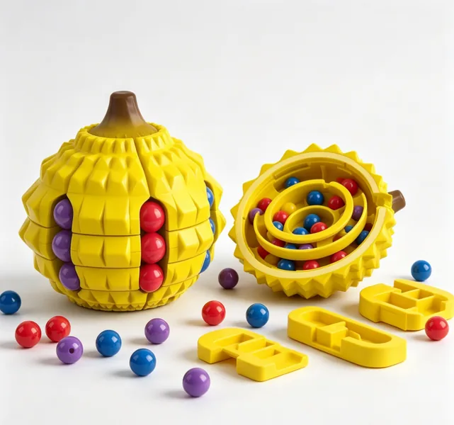 Durian Magic Bean Fruit Cube squeeze-format Finger Spinner image 3