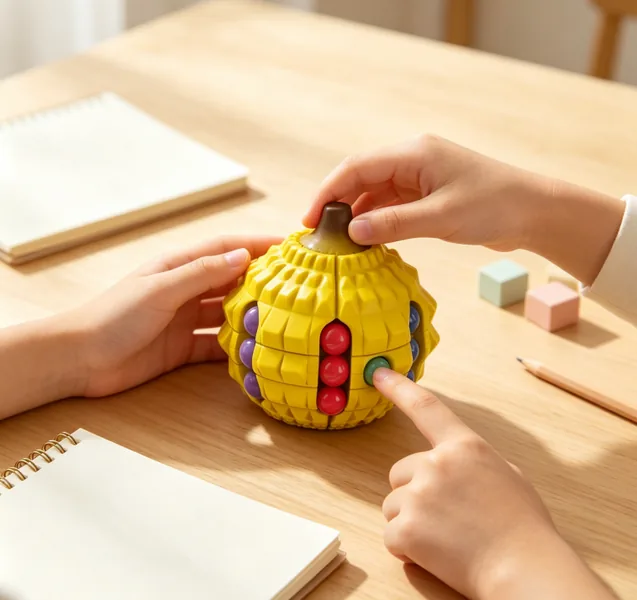 Durian Magic Bean Fruit Cube squeeze-format Finger Spinner image 4
