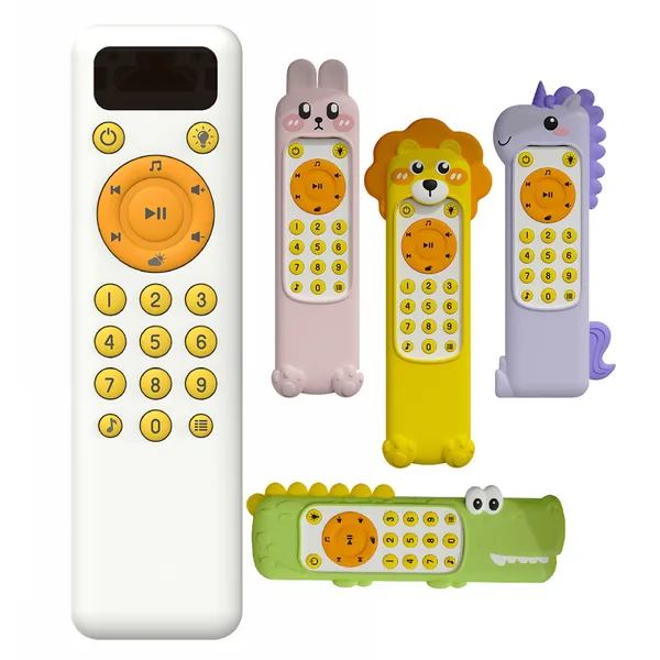 Early education toy set2PSC + silicone cover(lion, rabbit, unicorn, crocodile)