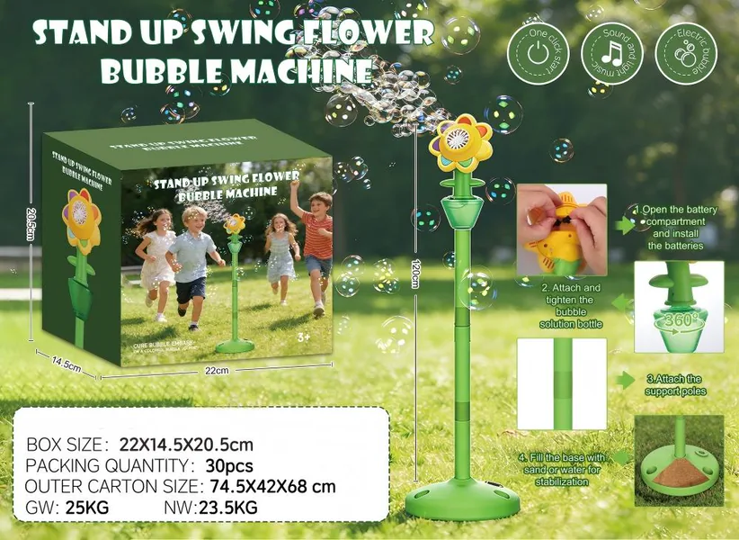Sunflower Bubble Maker with Lights image 3