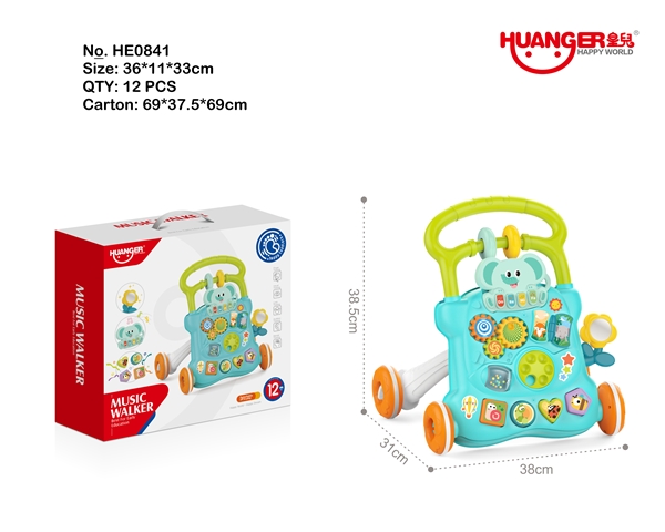 Elephant push walker (blue-green)