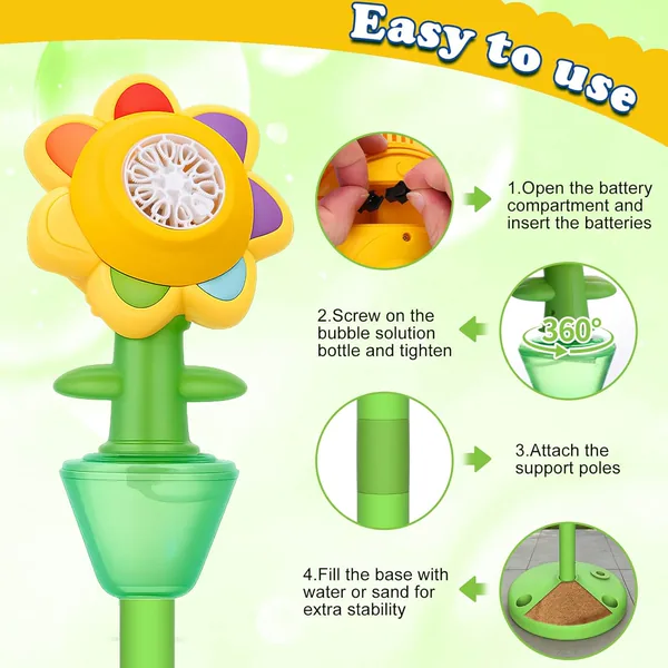 Sunflower Bubble Maker with Lights image 2