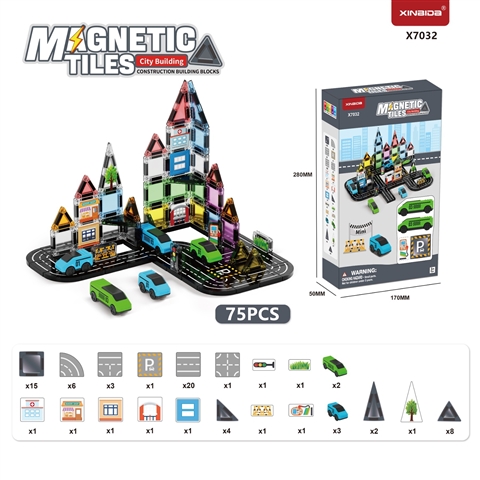 City Transportation Series Mini Magnetic Tiles wholesale baby toy