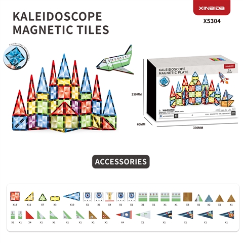 (GCC) Kaleidoscope Diamond-Patterned Colorful Window Magnets wholesale baby toy