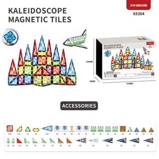(GCC) Kaleidoscope Diamond-Patterned Colorful Window Magnets