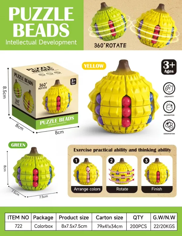 Durian Magic Bean Fruit Cube squeeze-format Finger Spinner