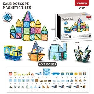 (GCC) Kaleidoscope Diamond-Patterned Colorful Window Magnets